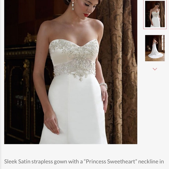 Casablanca Bridal style 1994 strapless wedding dress size 16 street size 12-14 - Picture 3 of 10